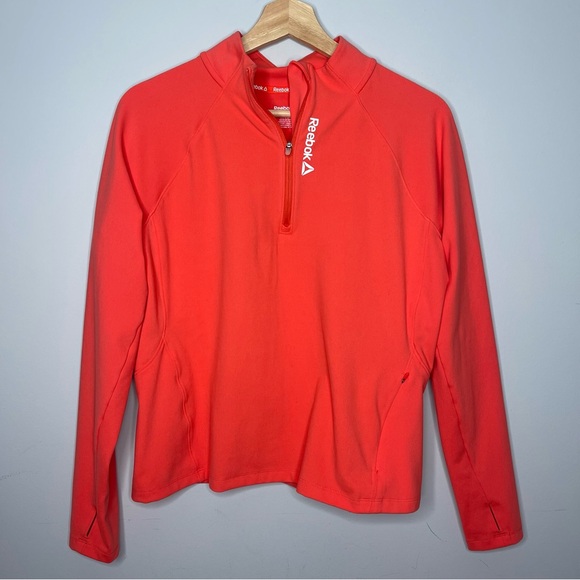 Reebok Tops - Reebok Athletic Performance 1/2 Zip Melon Pullover w Pockets (Large)